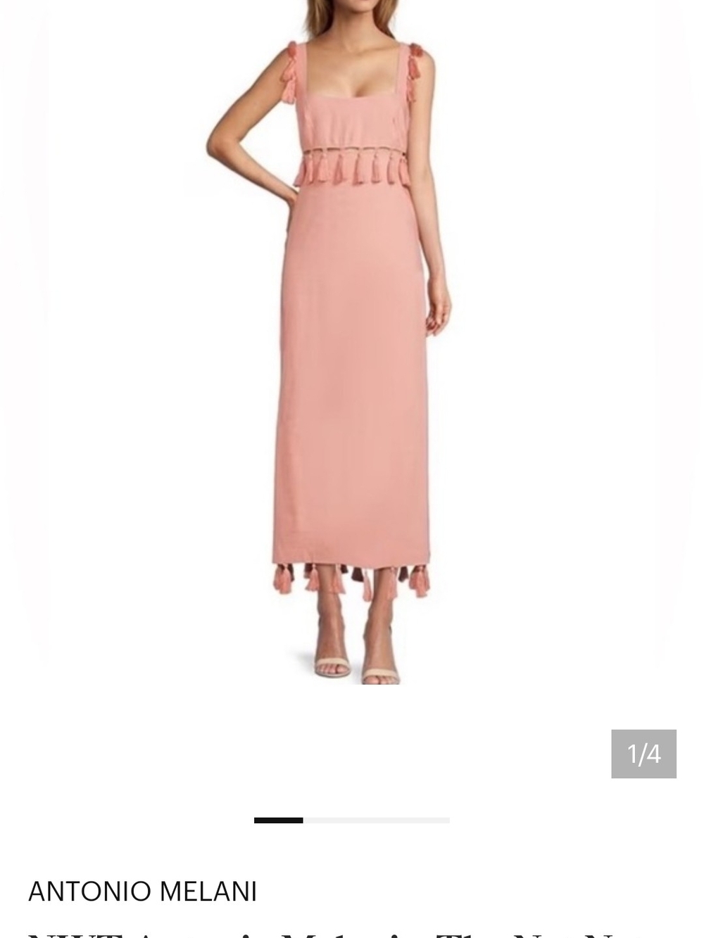 ANTONIO MELANI Dusty Rose Tassel Maxi Dress